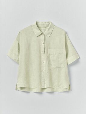TOAST Garment Dyed Lightweight Linen Shirt Mint Tea Green Size Medium